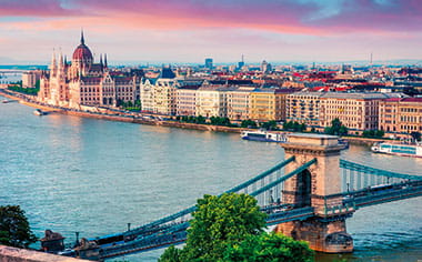 Sunset over Budapest, Hungary Sunset over Budapest, Hungary